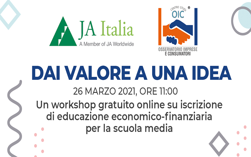 Dai valore a una idea - Un workshop gratuito di educazione economico-finanziaria per la scuola media
